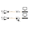 Kit de transceptores activos TURBO HD. Convierte 36/24 Vcc a 12 Vcc regulados, a través de cable  UTP Cat5e / 6. Transmision de 200 m (Revisar tabla de resoluciones )
