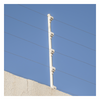 Aislador de Paso Blanco Reforzado para Cercos Eléctricos / Aislamiento hasta 18 kV / Resistente a Clima Extremo / Polipropileno y Policarbonato
