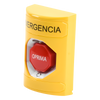 Botón de Emergencia en Español, Color Amarillo, Acción Mantenida, Girar para Restablecer y LED Multicolor