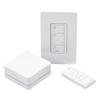 Kit de inicio Caseta Wireless con hub Smart Bridge, atenuador de pared, control Pico y placa Claro para controlar la iluminación desde la app Lutron