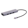 HUB USB-C (Docking Revodok) 6 en 1 | 3 Puertos USB-A 3.0 (5 Gbps) | USB-C PD 100W | HDMI 4K@30Hz | Entrada 1 RJ45 (Gigabit Ethernet) | Chip de Última Generación | Potente Disipación de Calor |  Caja de Aluminio.