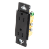 Tomacorriente dúplex de 15 A y 125 V estilo decorador, línea Satin Colors en color Midnight, complemento para controles y placas Lutron; placa se vende por separado