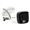 [Dual Light + ColorVu] Bala TURBOHD 2 Megapixel (1080p) / Lente 2.8 mm / 30 mts IR EXIR + 20 mts Luz Blanca / Micrófono Integrado / Gran Angular 101° / Exterior IP67 / 4 Tecnologías
