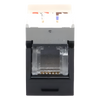 Conector Jack RJ45 Estilo TG con Ventana, Mini-Com, Categoría 6, de 8 Posiciones y 8 Cables, Color Negro
