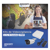 KIT TurboHD 1080 Lite / DVR 4 Canales / 4 Cámaras Bala (exterior 2.8 mm) / Transceptores / Conectores / Fuente de Poder Profesional