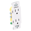 Tomacorriente dúplex Claro de 15 A, 125 V, estilo decorador de perfil delgado, color blanco
