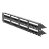Panel de Parcheo de Impacto (110) UTP de 48 Puertos Cat6, 19 Pulgadas (48.26 cm), 2U, con Barra para Organizar Cable