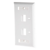 Placa de Pared de 2 Puertos, Keystone, con Espacio para Etiqueta, Color Blanco