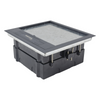Caja de Piso para Dos Módulos Universales (Socket M2), para Alimentación Eléctrica y Redes de Datos (11000-33401) No Incluye Faceplates