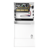 Fuente de Poder con ajuste de voltaje de 11- 15 Vcc / 10 A / 9 Salidas / Capacidad de Batería de Respaldo / Requiere Batería / Voltaje de Entrada 96-264 Vca