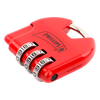 Candado de Combinación Ajustable / No Requiere Llave / Color Rojo.