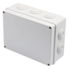Caja Derivación-Conexión de Plástico (140 X 190 X 76 mm) con 10 Glándulas de Goma. Para Instalaciones Comerciales, Residenciales e Industriales. Incluye Tornillería para su Tapa. Funciona También como Registro.