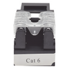 Módulo Jack Keystone Cat6 con Terminación 110 (Punchdown) para Faceplate - Color Negro