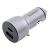 Cargador de Auto 52.5W | Puerto USB-A y USB-C | Carga Rápida | Compatible con Vehículos de 12 y 24 VCD | PD3.0 + QC3.0 | Chip Inteligente | Diseño Compacto Mayor Eficiencia Energética | Caja de Aluminio