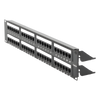 Panel de Parcheo de Impacto (110) UTP de 48 Puertos Cat5e 19 Pulgadas (48.26 cm), 2U con Barra para Organizar Cable