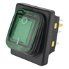 Interruptor tipo Switch con Led Color Verde / IP65 / Diseño Industrial / NO, COM, NC / Terminales tipo F1