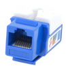 Módulo Jack Keystone Cat5e con Terminación 110 (Punchdown) para Faceplate - Color Azul