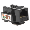 Módulo Jack Keystone Cat5e con Terminación 110 (Punchdown) para Faceplate - Color Negro