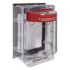 Cubierta Protectora de Policarbonato Serie Stopper IIÆ, Con Bocina, Con Espaciador, Montaje Empotrado, Etiqueta en Español, IP54