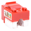 Módulo Jack Keystone Cat5e con Terminación 110 (Punchdown) para Faceplate - Color Rojo