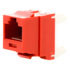 Conector Jack Estilo 110 (de Impacto), Tipo Keystone, Categoría 6, de 8 Posiciones y 8 Cables, Color Rojo
