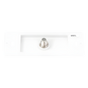 Toma de pared para cable coaxial con conector tipo F de 75 ohms, estilo Designer de la línea Claro, para señal de TV, color blanco brillante