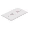Placa de Pared de 2 Puertos, Keystone, Color Blanco