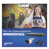 KIT TurboHD 1080p / DVR 4 Canales / 4 Cámaras Bala Metálicas (exterior 2.8 mm) / Transceptores / Conectores / Fuente de Poder Profesional
