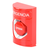 Botón de Emergencia, Texto en Español, Color Rojo, Acción Mantenida, Girar para Restablecer y LED Multicolor
