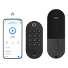 Cerradura Inteligente Wi-Fi / Deadbolt / 6 Métodos Desbloqueo / Reconocimiento Huella <0.5s / 100 Huellas + 200 PINs / BHMA Grado 3 / IP54 Exterior / Batería 7800 mAh / Alexa-Google-SmartThings