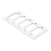 Placa de pared Claro de 5 espacios sin tornillos visibles, color blanco brillante, para atenuadores, apagadores y controles Pico Lutron