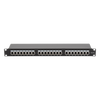 Panel de Parcheo de Impacto Blindado (STP) de 24 Puertos Cat5e, 19 Pulgadas