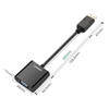 Convertidor DP Macho a VGA Hembra (Negro).