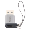 Adaptador USB 3.0 Macho a USB-C 3.1 Tipo C Hembra |Carga y Sincronización de Datos | Admite Corriente de 3A | Transferencia de hasta 5 Gbps | Amplia Compatibilidad | Chip VL160 | Caja de Aluminio | Color Gris