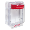 Cubierta Protectora Serie Stopper II® De Policarbonato, Con Bocina, Espaciador Transparente, Montaje en Superficie, Etiqueta en Inglés