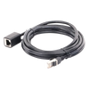 Cable de Extensión Cat6 RJ45 F/UTP / Macho a Hembra / 3 Metros (9.84 Pies) / Método de Conexión 568B / Velocidad de Transmisión 1000Mbps / Ancho de Banda del Canal 250MHz / Caja de Cobre / Negro