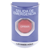 Botón de Salida de Emergencia, Texto en Español, Tapa Protectora de Policarbonato Súper Resistente, Restablecimiento con Llave