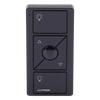Control Pico inalámbrico de 3 botones con subir y bajar, iconos de luz, negro brillante, para sistemas Caseta Wireless, RadioRA 2, HomeWorks QS y Vive