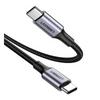 Cable USB-C a USB-C | 1 Metro | Carga Rápida de hasta 100W | Transferencia de datos 480 Mbps | PD3.0 | QC4.0/3.0/2.0 | FPC | AFC | Protección Integrada| Caja de Aluminio | Nylon Trenzado | Amplia Compatibilidad | Color Negro.
