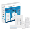 Kit de inicio Caseta Wireless con hub, atenuador de pared Diva de 150 W LED o 600 W incandescente sin neutro, control Pico, tapa y adaptador de pared, compatible con Apple HomeKit