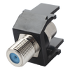 Módulo Acoplador Coaxial Tipo F, Keystone, de 75 Ohms, 3.0 GHz, Color Negro