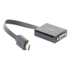 Adaptador HDMI a VGA / Resolución 1080P / Audio 3.5mm / Con Puerto Micro USB para Alimentación / Plug & Play / No Requiere Controlador / ABS / Flexible y Duradero