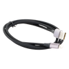 Cable USB-A a Lightning | 1 Metro (3.28 Pies) | Certificado MFi | Carga Rápida 5V/2.4 A | 480 Mbps | Conector C94 | Adecuado para iPhone, iPad y iPod | Protección Integrada | Caja de Aluminio | Nylon Trenzado | Color Negro