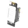 Teclado híbrido C•L de 6 botones con subir/bajar y atenuador integrado de 450 W (100 W en LED/CFL), requiere neutro, para sistema RadioRA 2, color blanco