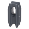 Aislador de Esquina Gris para Cercas Eléctricas / 18 kV / Anti UV / Resinas Vírgenes / Resistencia 7.5-10.2 kg / 66 mm x 31.6 mm