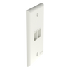Placa de Pared Vertical, Salida Para 2 Puertos Keystone, Color Blanco Mate