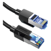 Cable Ethernet Cat8 CLASS F/FTP Redondo con Malla de Nylon 2 Metros (6.56 Pies)