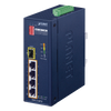 Switch industrial, Temperatura de Operación: -40 a 75ºC, 4 puertos PoE 10/100 + 1 Puerto 100Base-FX
