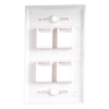 Placa de Pared de 4 Puertos, Keystone, Color Blanco