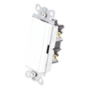 Apagador de pared Claro unipolar tipo paleta, 15 A, 120/277 V, para cargas generales de iluminación y motores, color blanco brillante